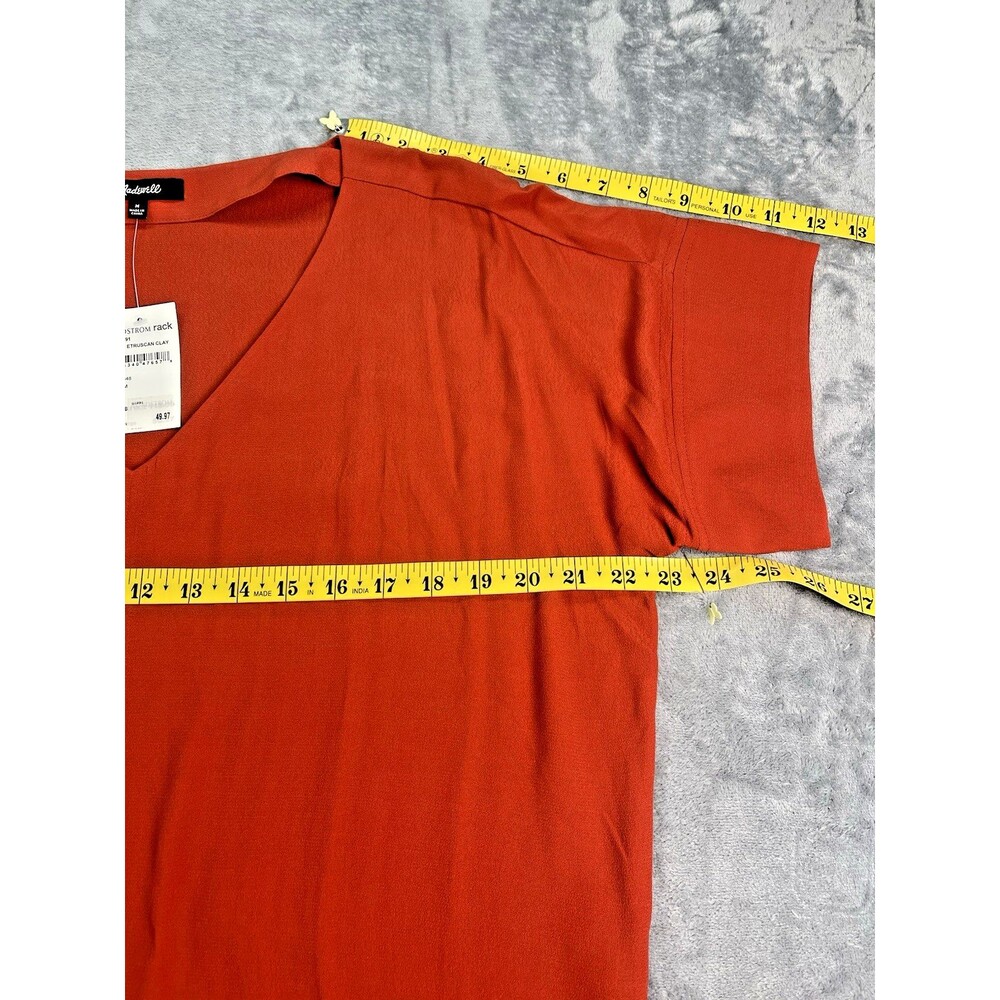 Madewell NEW womens shift clay colored dress v-neck raglan sleeve XXL summer - Picture 6 of 8